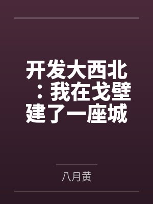 开发大西北:我在戈壁建了一座城